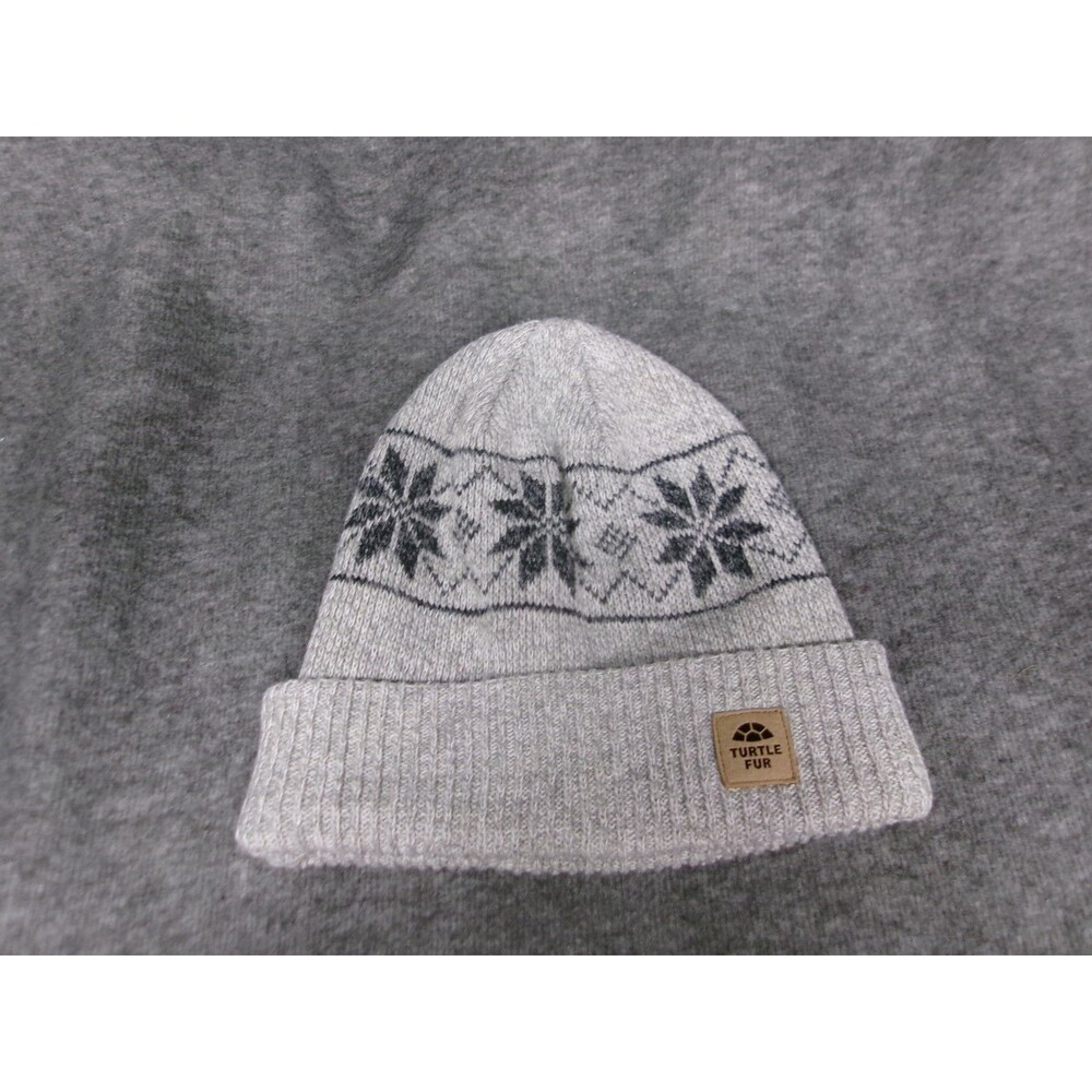 Turtle Fur Hat Cap Beanie Adult Gray Wool Blend Outdoor Warm Winter